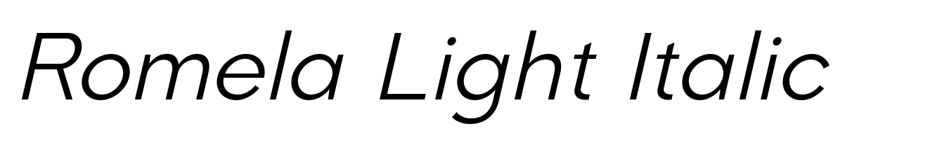 Romela Light Italic